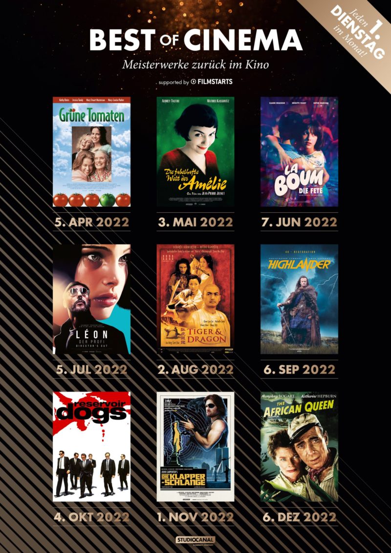 Poster, auf dem verschiedene Filmposter angeordnet sind.