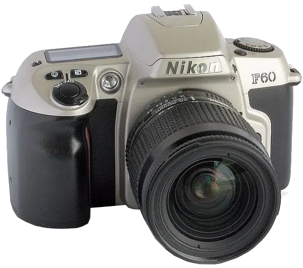 Photo of the Nikon camera with lens.