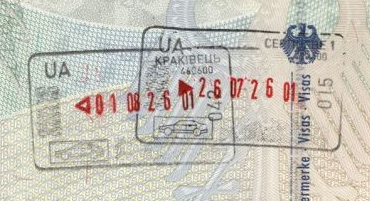 Meine Stempel im Reisepass Stempel der Ukraine-Ein- und Ausreise im Reisepass